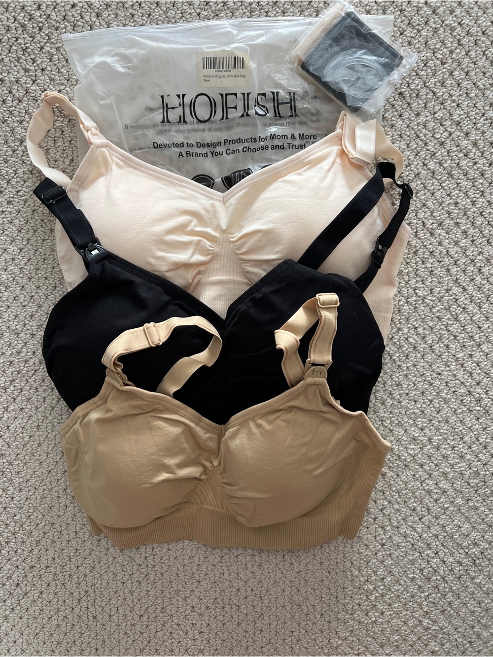 NIP Women’s Nursing & Maternity Seamless Bra - Black, Nude, Beige